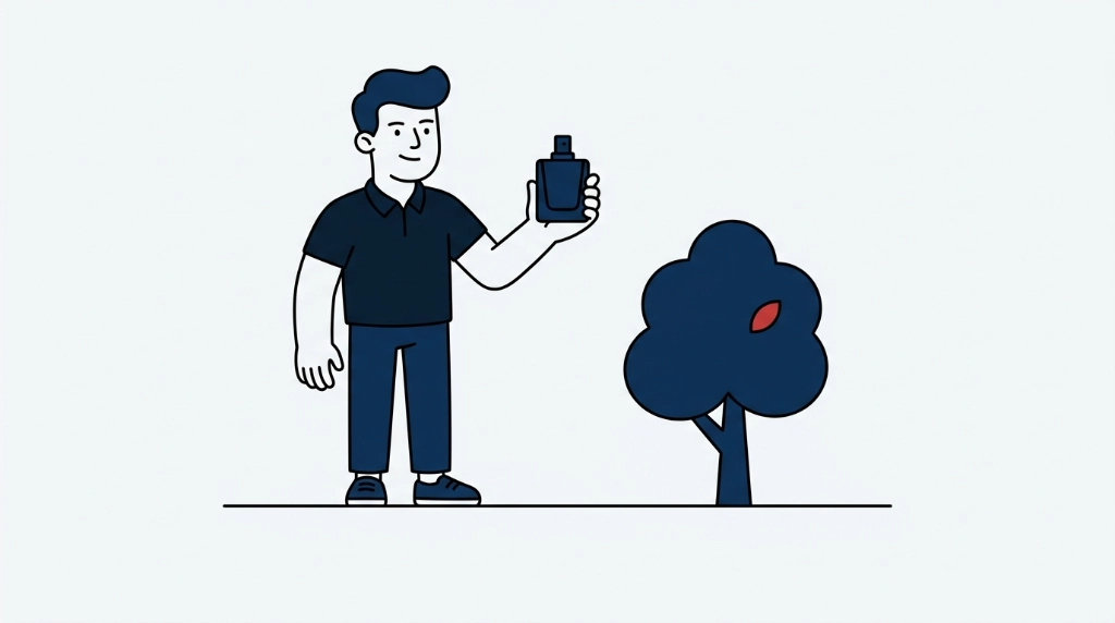 Ilustração: Perfumes Masculinos Amadeirados
