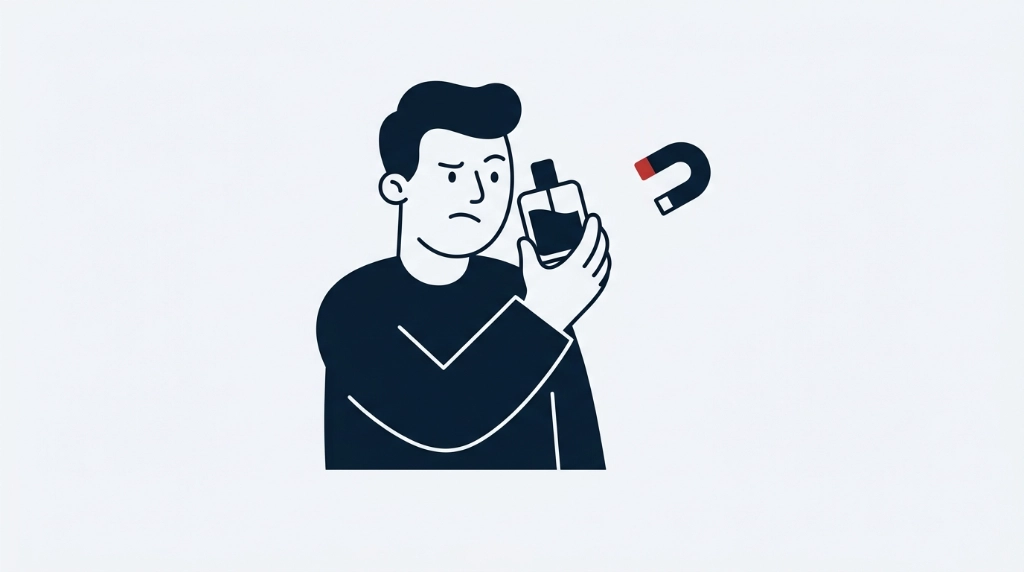 Ilustração: Perfume com Feromônio Masculino